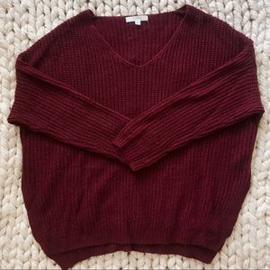 V-neck Chunky Sweater